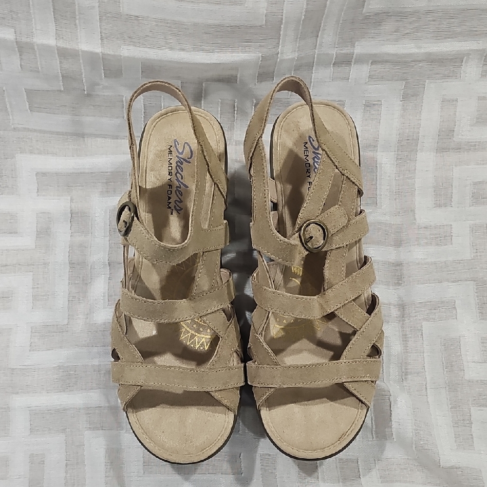 Skechers Tan Strappy Sandals for Women